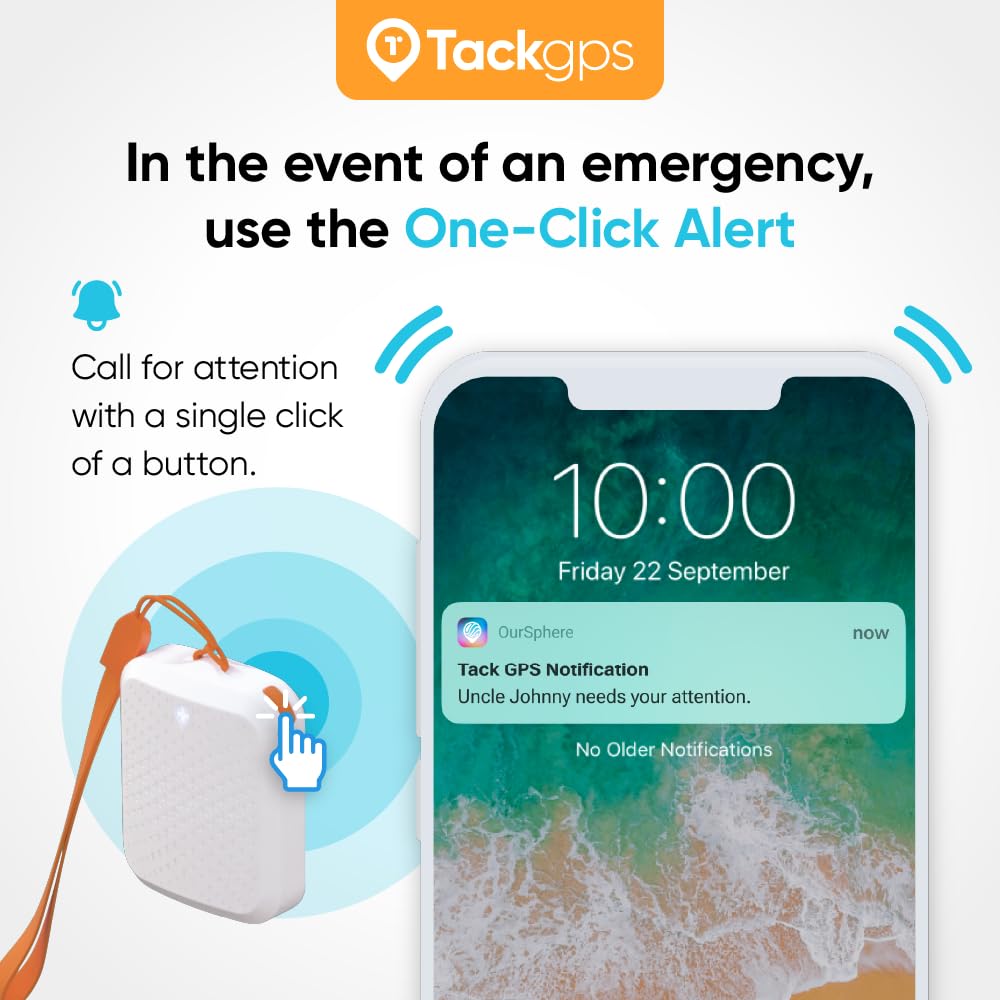 Tack GPS [Lowest Monthly fee| 30 Days Battery Life| FCC Certified] -Child, Kids, Pet, Dog, Cat, Elderly, Alzheimer, Car, Vehicle, Bike, Personal Tracking Device. GPS +WiFi +Cellular