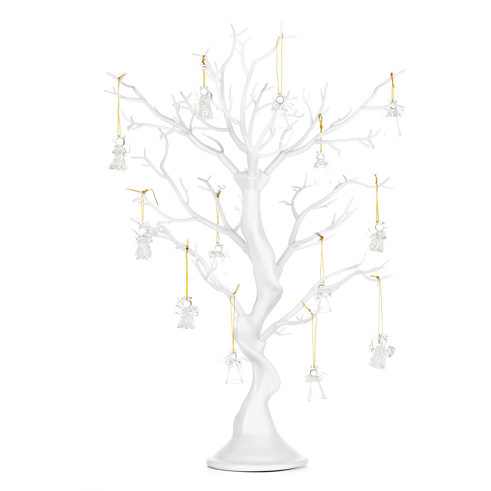 NUPTIO Christmas Tree Twig White: 58cm Artificial Table Trees Xmas Halloween Easter Decoration Fake Tabletop Branch for Window Bedroom Holiday Party