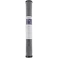 Pentair Pentek C1-20 Carbon Water Filter, 20-Inch, Whole House Dual Purpose Powdered Activated Carbon-Impregnated Cellulose Replacement Cartridge, 20" x 2.5", 5 Micron