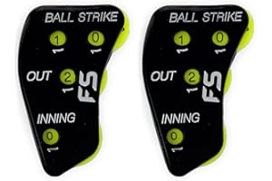 FieldSage Umpire Indicator - Baseball Clicker Counter - Softball Pitch Count Clicker with 4 Dials - Ball and Strike Umpire Clicker - Balls, Strikes, Outs, and Innings Tracker for Ump