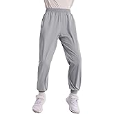PATPAT Boys Ultra-Soft Quick-Dry Athletic Pants with Pockets & Inner Drawcord, Lightweight Joggers for Sports Training
