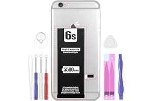 EMNT 5500 mAh Battery Compatible with iPhone 6s High Capacity A1633/A1688/A1700 Battery Replacement 【New Version】 with Repair Tool Kits and Instructions【2 Years Warranty】.!
