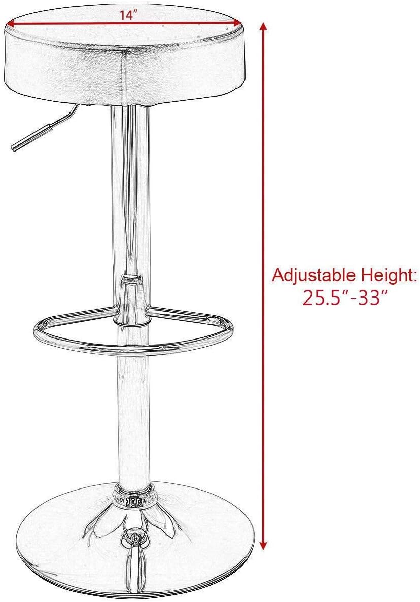 Costway Swivel Bar Stool White