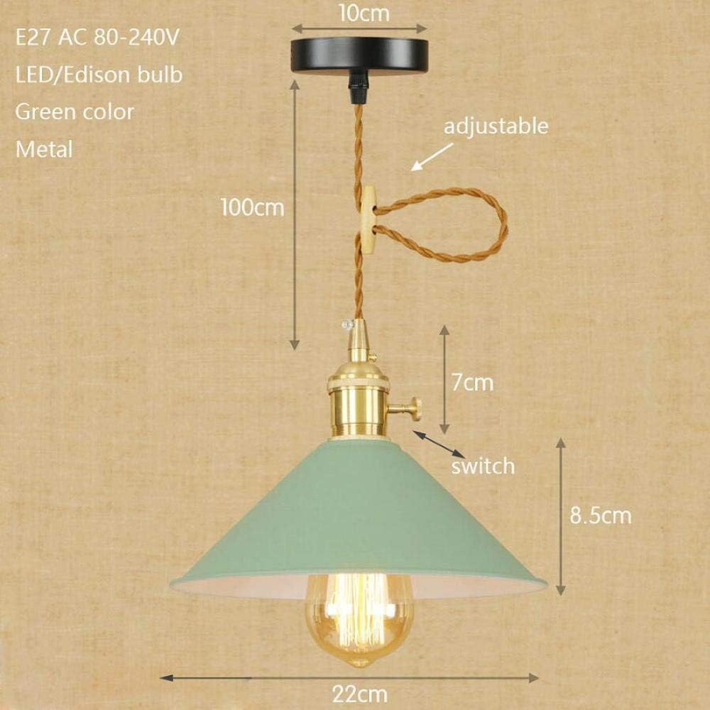 Iluminación Lámpara colgante moderna industrial Loft cable de ajuste