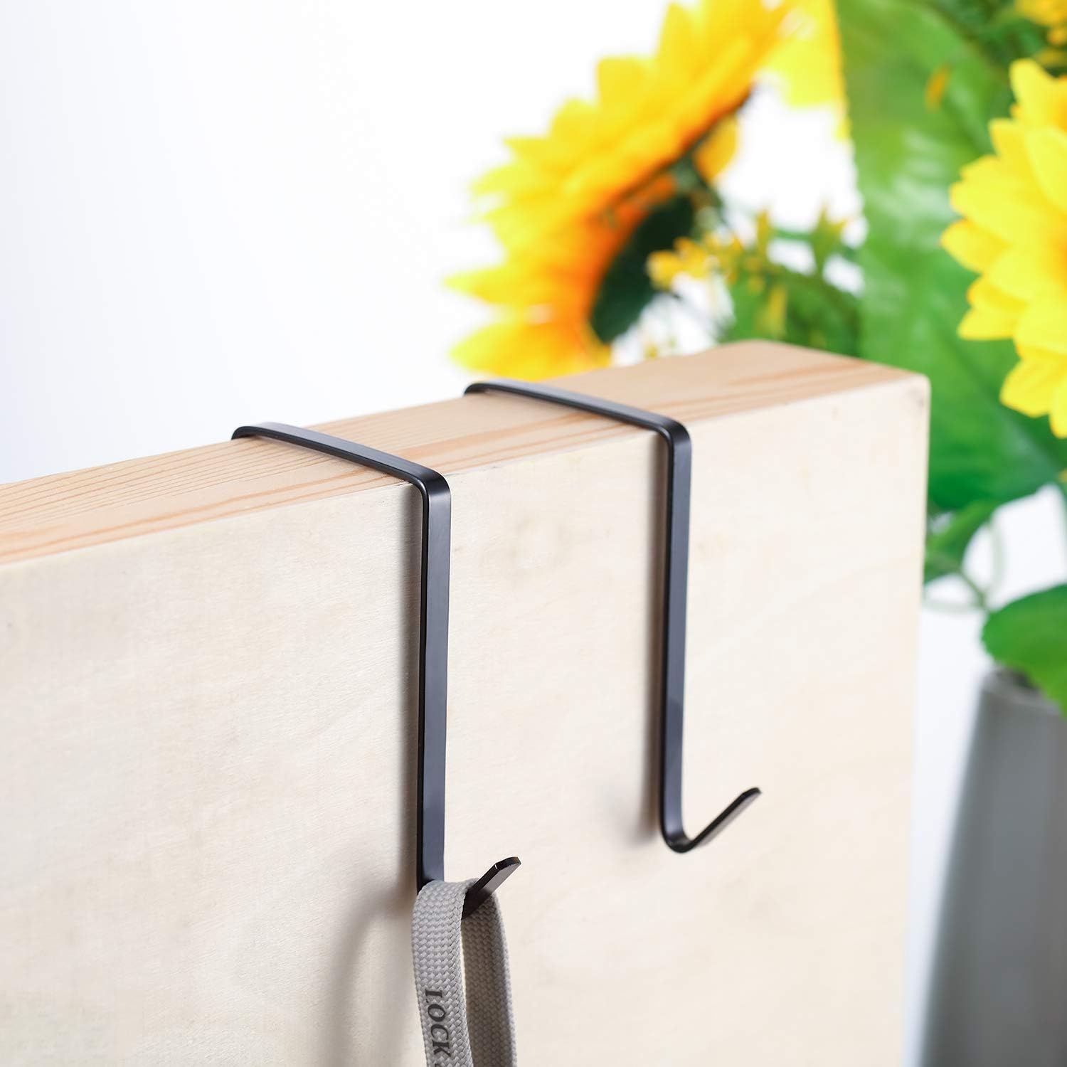 Fits 13/8” and 13/4 Door Widths for Hanging Coats Sturdy Metal Door