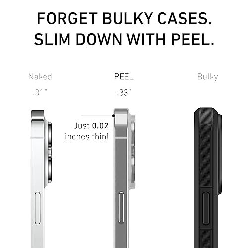PEEL Original Super Thin Case Compatible with iPhone 14 Pro Max (Clear Hard) Sleek Minimalist Design, Brandi