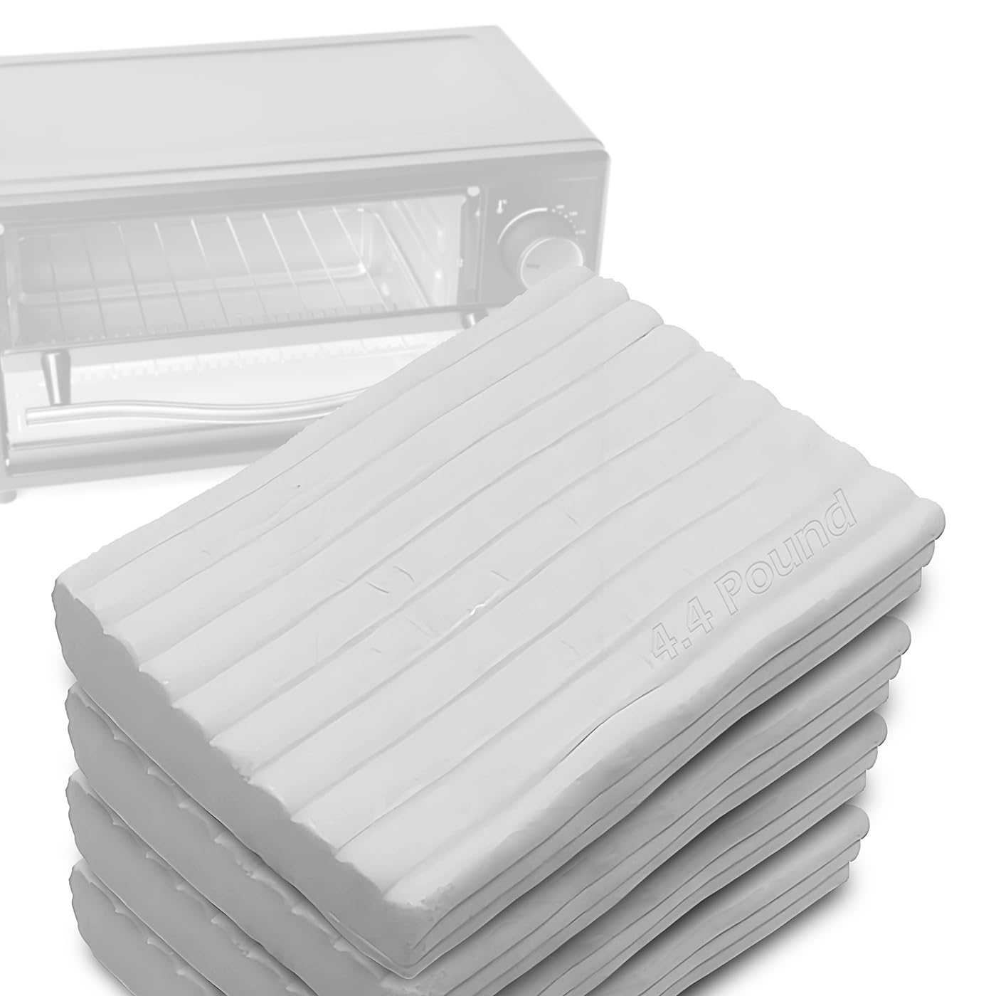 Photo 1 of ReArt Oven Bake Polymer Clay White, Non Toxic 4.4Lbs Great for Modeling, Sculpting, Holiday, DIY Jewelry Making Projects. Great for All Skill Levels (White)