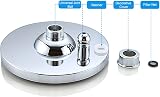 Yosoo 8-inch RGB LED Shower Head Stainless Steel Temperature Sensor Waterfall view 8