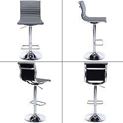 DM Furniture Swivel Bar Stools with Back Set of 4