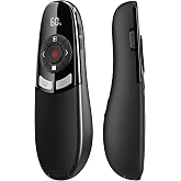 USB Type C Presentation Clicker with Battery &amp; Timer Display, Wireless Presenter Remote PowerPoint Clikcer for Mac Computer