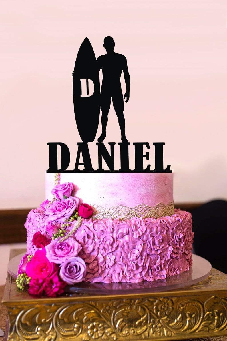 Personalised Acrylic Female Surfer Birthday Cake Topper Decoration Baking Accs Cake Decorating Cake Toppers