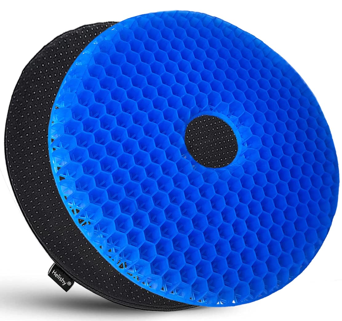 Photo 1 of Gel Enhanced Donut Pillow for Tailbone Pain - Non-Slip Orthopedic Gel Butt Cushion for Hemorrhoids, Postpartum, Pregnancy, Bed Sores, Sitting - Honeycomb Breathable Orthopedic Sitting Pillow
