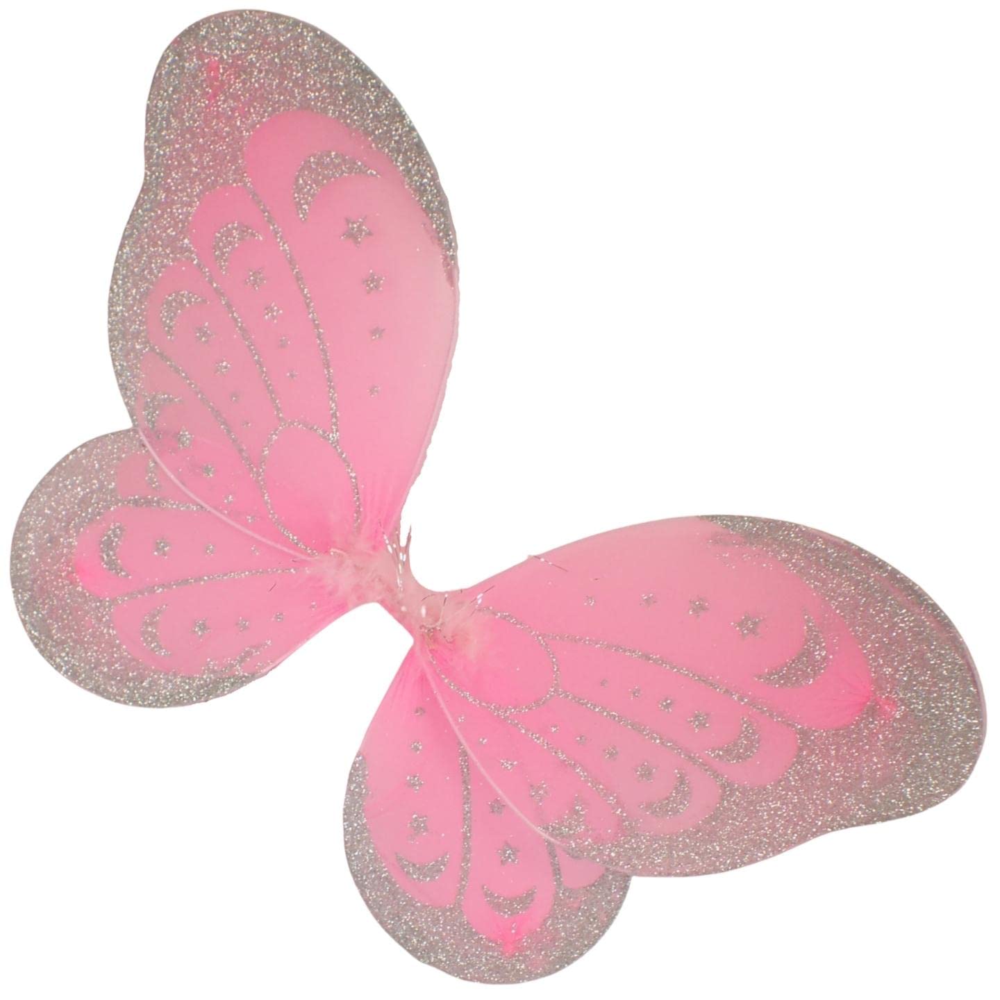 Topkids Accessories Wings Fairy Butterfly Pixie Tinkerbell Fancy Dress Outfit Girls Dressing Up Costume Baby Toddler Kids Childs Small Tiny Mini Toy Angel Fairywings (Pink Glitter)
