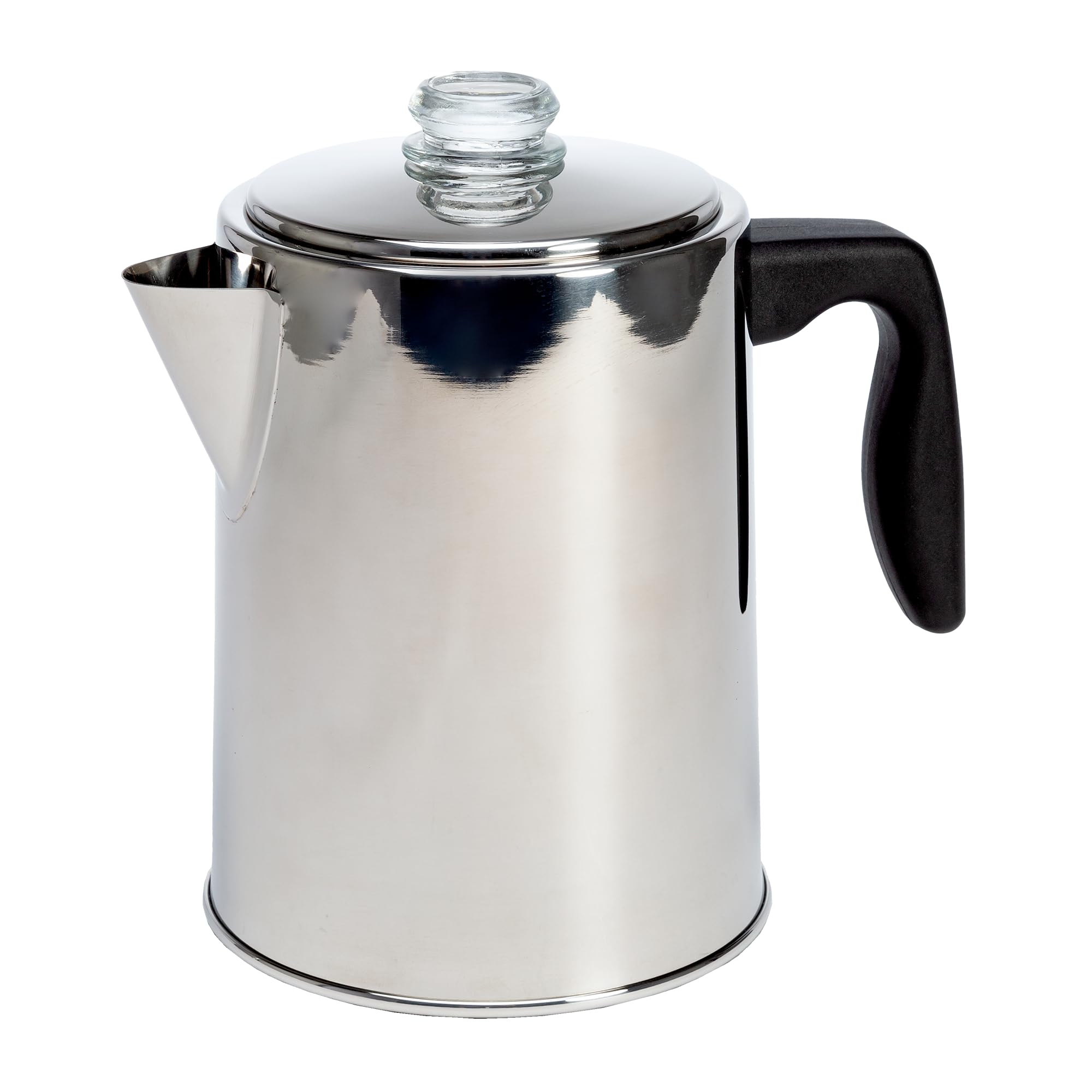 Photo 1 of Primula Stovetop Coffee Percolator, Premium Stainless Steel Coffee Maker with Reusable Filter Basket, Non-Drip Spout, Glass Knob Brew Indicator and Heat Resistant Handle, Dishwasher Safe, 8 Cup