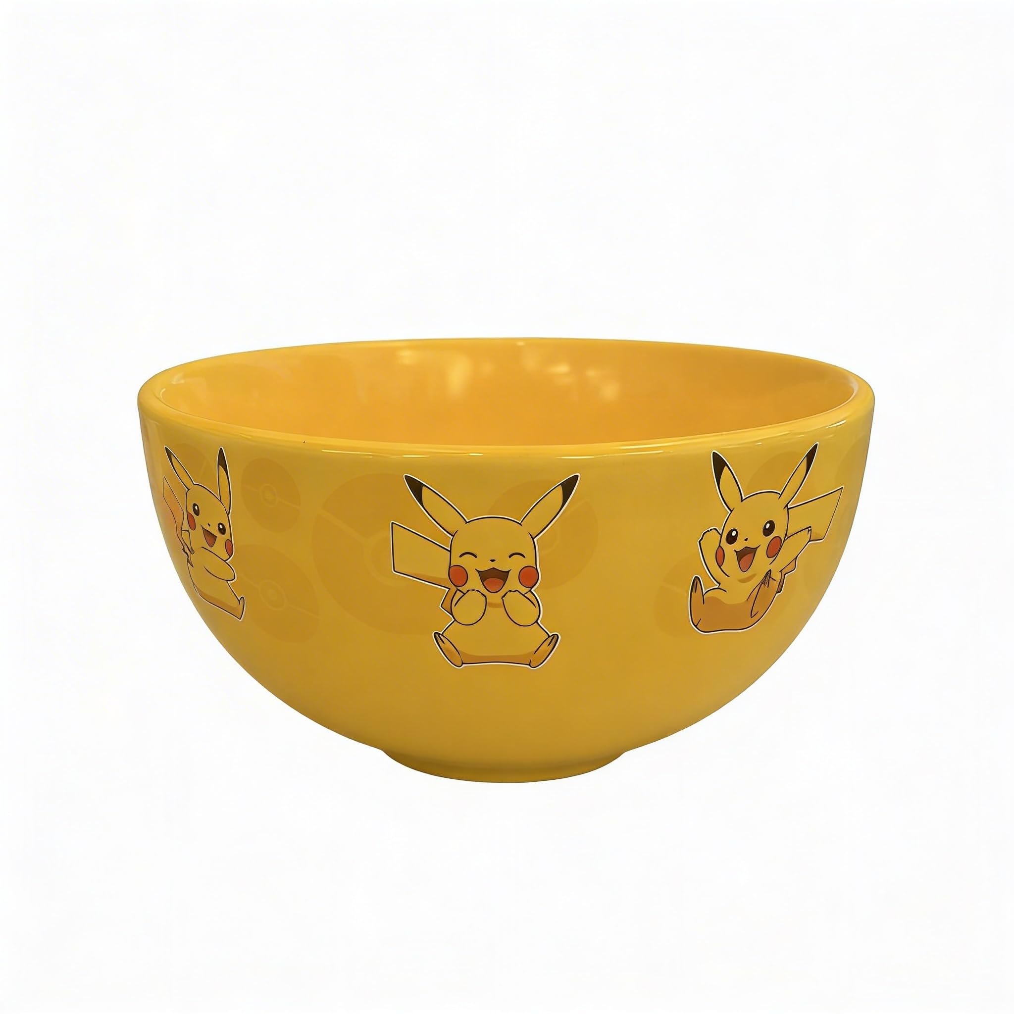 HOX Pokemon Pikachu Ceramic Soup & Cereal Bowl | Deep Bowls for Breakfast | Bowls for Oatmeal, Ice Cream, Noodles & Salad | Officially Licensed Merchandise, Yellow