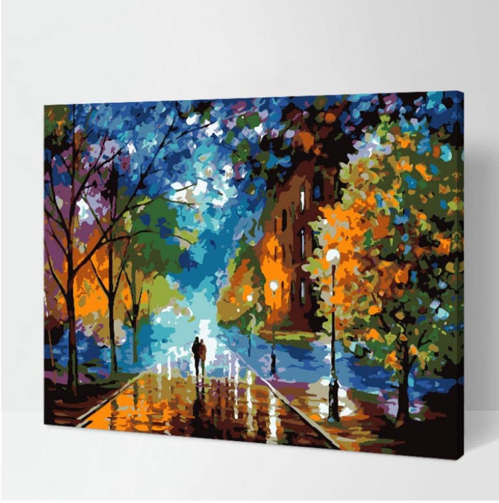 ERTOQ diy painting by numbers landscape romatic love mirage canvas art paint by number large wall decorative picturesHandmade Abstract Nonwoven Painting 40x50cm