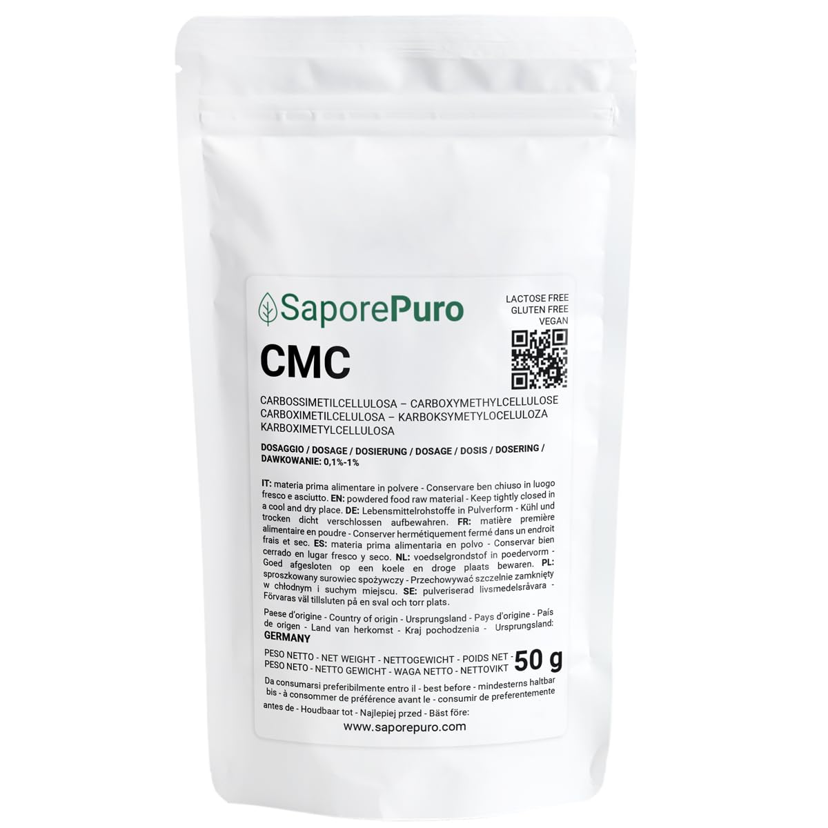 SaporePuro CMC Powder - Carboxymethylcellulose - 50 g