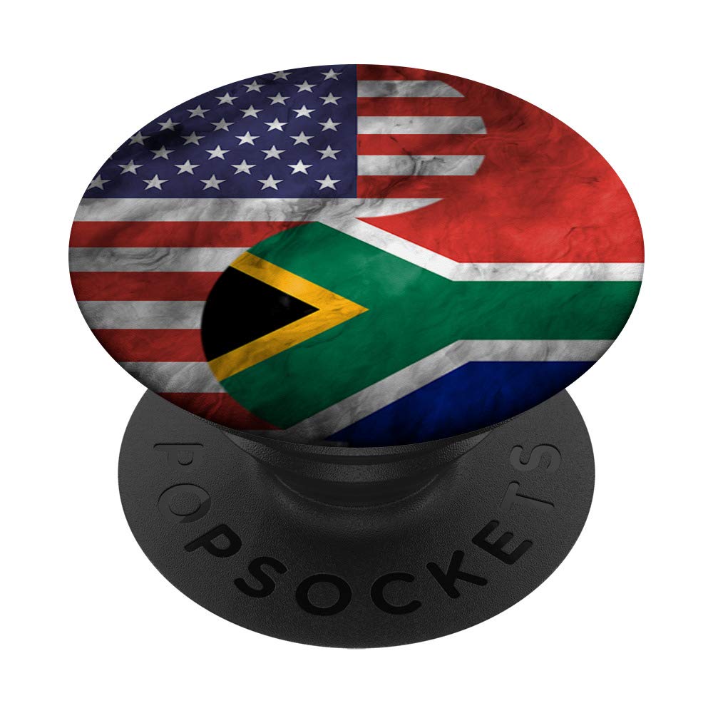 USA and South Africa Yin Yang - South African American Flag PopSockets Grip and Stand for Phones and Tablets