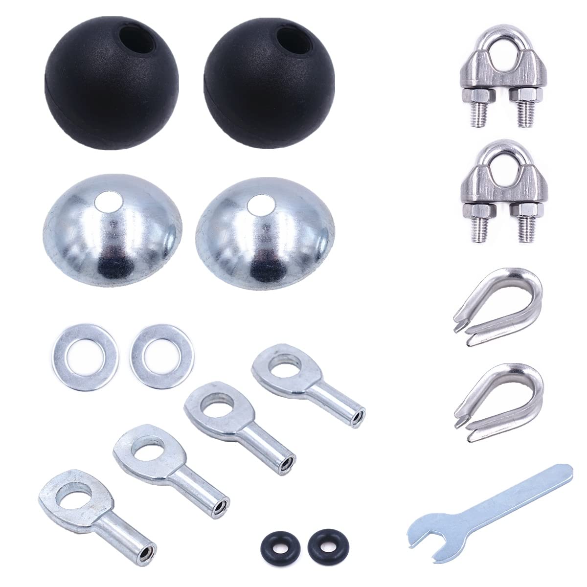 J Bryant Gym Machine Accessories for 5mm/6mm Cable Ball Stopper Interface Port Components Fitness Equipment Wire Rope Port Joint Replacement Parts for Home Gym Machine Use