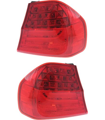 TYC Red Lens LED Outer Tail Light Pair For BMW 2009-2011 323i 325i 328i 335i