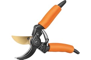 VIVOSUN 8.5" Bypass Pruning Shears for Gardening, Heavy-Duty Garden Scissors, Ultra Sharp Pruners with 3/4 in. Cut Capacity SK5 Blades, Thick Cushion-Covered Handle and Safety Lock