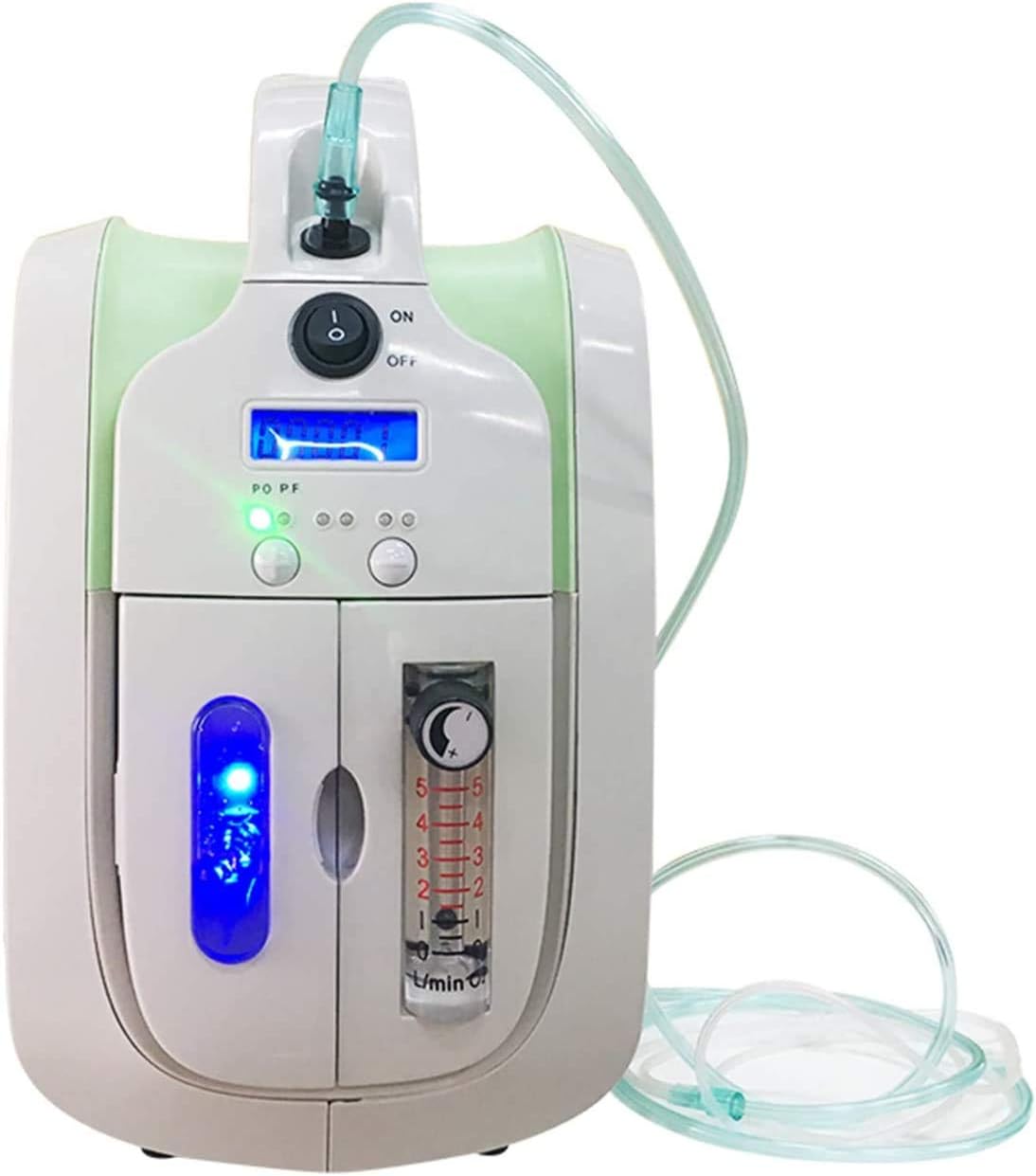 Amazon 酸素発生器 家庭用およびの 医療 酸素濃縮器 ペット用 24時間 15L / min調整可能なポータブル酸素マシン、AC 110V加湿器 携帯便利