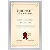 SnapeZo Notice Frame 11x17 Inches, Silver 1 Inch Aluminum Profile, Front-Loading Snap Frame, Wall Mounting, Sleek Series