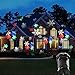Magicfly Halloween Projector Lights, Rotating Projection Led Lights Snowflake Spotlight, 10PCS Pattern Lens Xmas Led Projector Light Show Multicolor Landscape Lights Waterproof for Wall Party, Multi