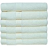 Mother-Earth 6-Pack Bath Washcloths 12"x12" - Soft and Absorbent Face Towels, Quick-Drying Wash Cloths for Sensitive Skin, Premium Quality for Daily Use (Cream)