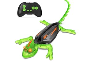 Goody King Glow-in-The-Dark Wall-Climbing RC Toy, Rechargeable Remote Control Robot with LED Eyes, Climbs Walls, 360° Rotating & Dual-Surface Crawler for Floor and Wall,Gift for Kids Ages 3+,Halloween