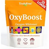 Truly Free OxyBoost Oxygen Whitener Laundry Powder - Pack of 1 | With Sodium Percarbonate, Brightens Whites &amp; Safe for Colors, Non-Chlorine, Gentle Yet Powerful
