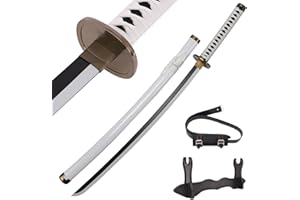 JIUYU Roronoa Zoro Cosplay Swords 41inch Plastic Sandai Kitetsu Yubashiri Enma Wado Ichimonji Shusui Habakiri Katana，Not Sharp