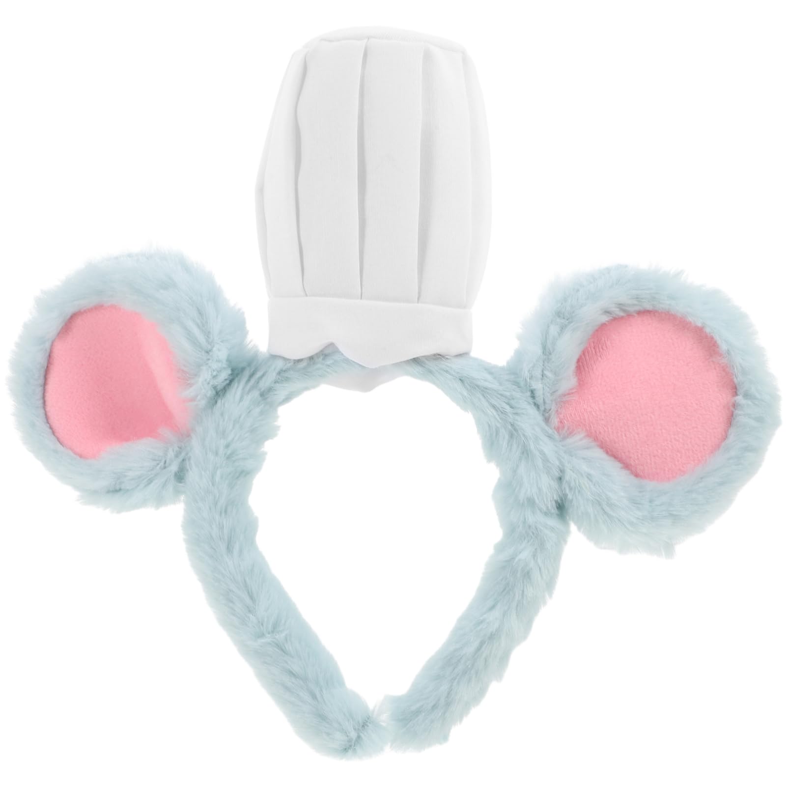JOINPAYA Mouse Headband with Chef Hat: Cute Rat Ears Hat Headband for Kids Halloween Christmas Festival Theme Party Cartoon Cosplay Costume Accessory Teens Role Play