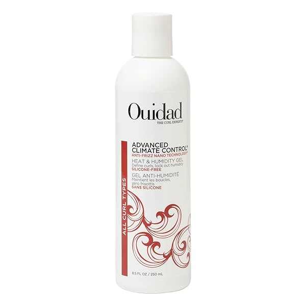OUIDAD ADVANCED CLIMATE CONTROL HEAT & HUMIDITY GEL – 8.5 FL OZ, ANTI-FRIZZ NANO TECHNOLOGY, LOCKS OUT HUMIDITY, CRUNCH-FREE STYLING GEL FOR CURLY HAIR, FOR ALL CURL TYPES
