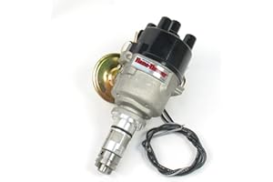 Pertronix D178600 Flame-Thrower Plug and Play 12 Volt Positive Ground Vacuum Advance Cast Electronic Distributor with Ignitor Technology for British 4 Cylinder Engine