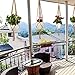 47 Inch Macrame Plant Hanger, 2PCS Indoor Outdoor Hanging Planter Net Basket Jute Rope with Beads for Succulents, Cacti, Herbs, Small Plants (Classic Jute)