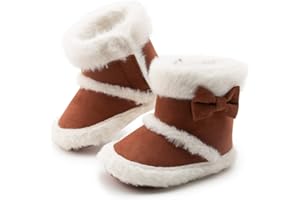 Zoolar Infant Unisex Warm Fur Lining Soft Boots Baby Winter Ankle Non-Slip Rubber Texture Sole Toddler Winter Snow Crib Shoes