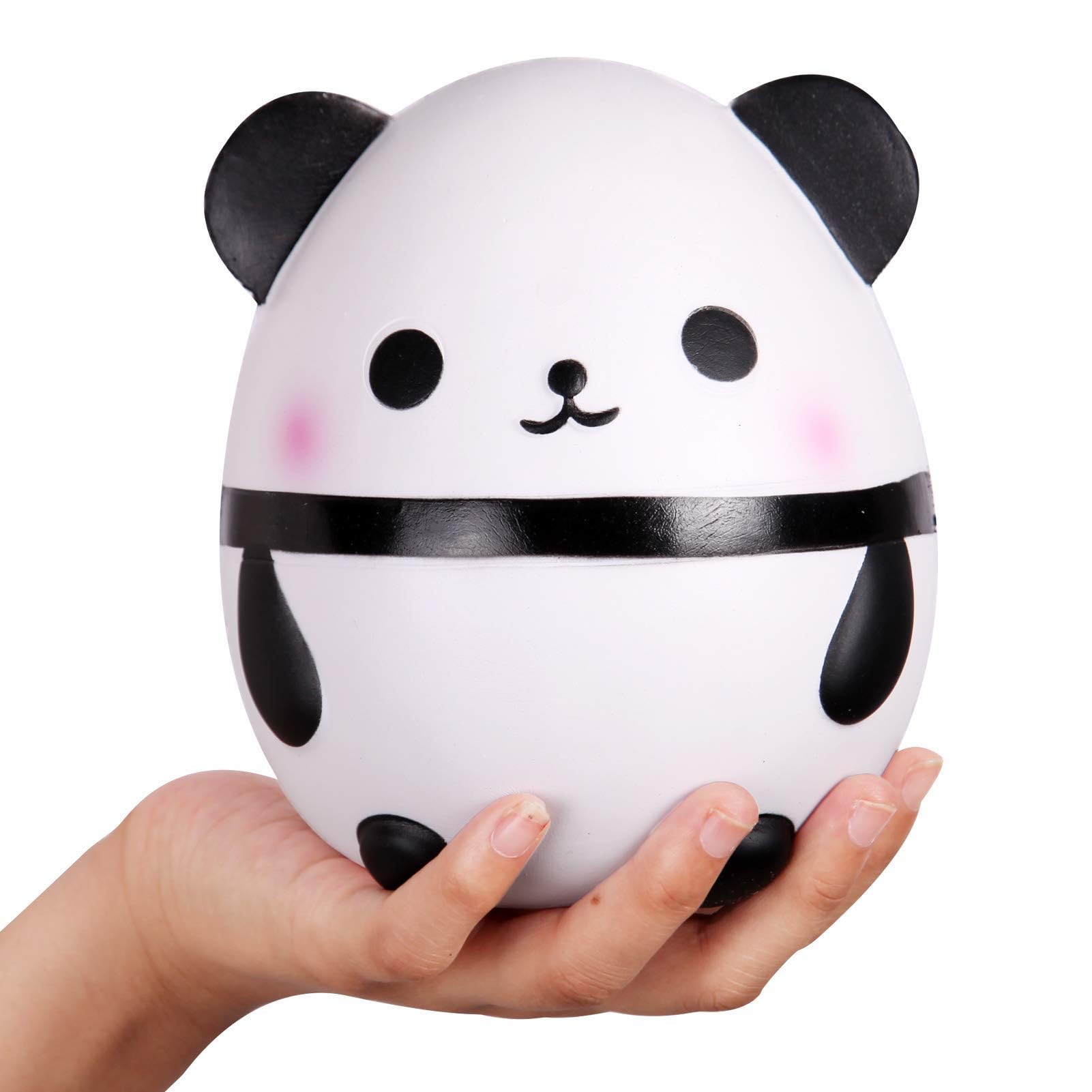 Anboor Squishies Panda Egg Jumbo Squishy Slow Rising Squeeze Toys Scented Kawaii Squishies Animal Toy for Kids Adults 1 Pcs (White),17 x 9 x 9 cm