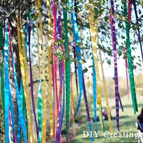 Dance Ribbons INNKER10pcs Dance Streamers Ribbons Different Colors Rhythmic Gymnastics Ribbons with Rods Dancing Ribbon Wands Dance Ribbon for Kids Art Dance, Baton Twirling, DIY Making - Thumbnail 4