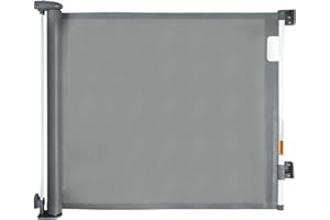 VEPRIMIN Retractable Baby Gate for Stairs - Extends Up to 71 Inches Wide, 33 Inches Tall, Mesh Child Gate, Extra Long Safety 