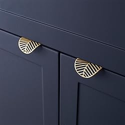 RZDEAL Solid Brass Edge Pulls for Cabinets Brushed