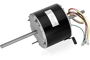 KNOCOKIE F48AE48A61 Fan Motor Replacement genteq F48AE48A61 Fan Motor/3314471.011/3314471.013, Compatible with Dometic Duo-Therm Penguin II 641815/641816/641835/641915/641916/641935-3 Speed, 1/4 HP, 1650RPM