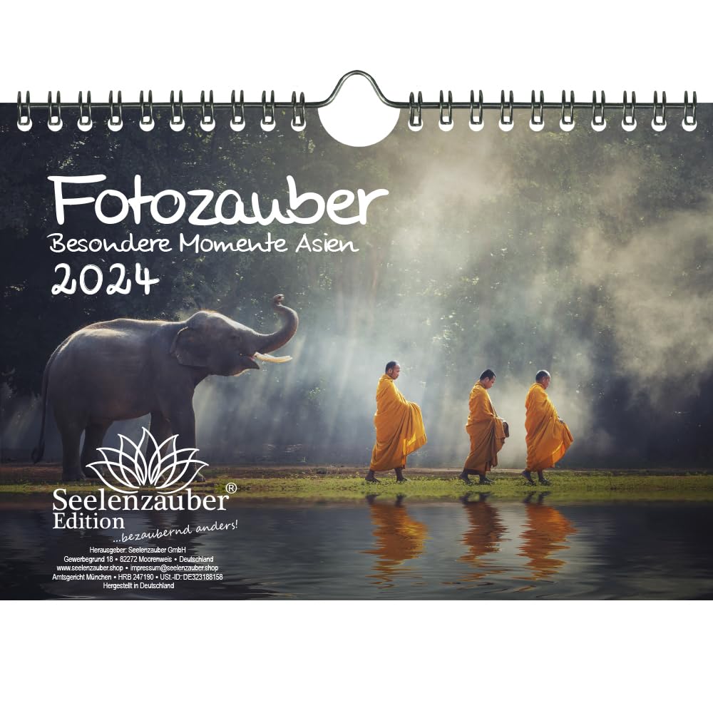 Fotozauber Special Moments Asia DIN A5 Wall Calendar for 2024 Asia People and Moments - Seelenzauber