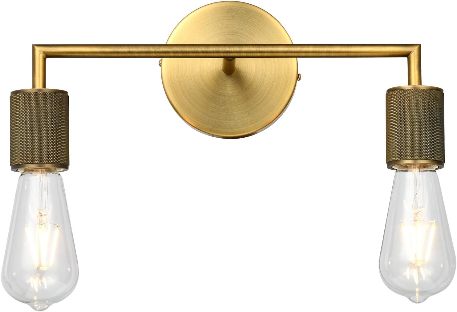 PASSICA DECOR 2 Light Antique Brass Sconce Vintage Wall Light Industrial Vanity Light Lamp Bathroom