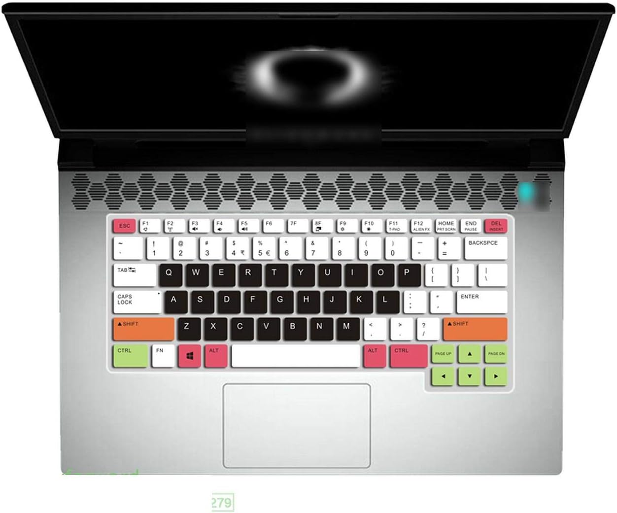 Silicone Keyboard Cover Protector Skin for Dell Alienware M15 R2 OLED 15.6'' / Dell Alienware M17 R2 17.3'' 2019 2020-M15 R2 Candyblack-