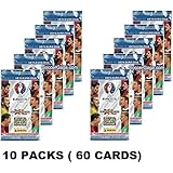 2016 Panini Adrenalyn Road to UEFA EURO France lot of TEN(10) Factory Sealed Booster Packs with 60 Cards! Imported from Europe! Look for Top Stars including Ronaldo, Rooney, Pirlo, Costa and Many More! Loaded !