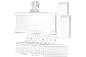 Fansunta 100 Pieces Plastic Wire Shelf Label Holders, Reusable Price Label Holder with locks, Label Display Holder for Retail Supermarket Department Store(3'' x 1.4'')