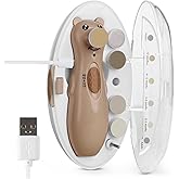 haakaa Baby Nail File Electric, Rechargeable Baby Nail Trimmer with LED Light, Baby Nail Clippers for Newborn/Children's Fing