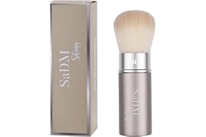 Retractable Kabuki Makeup Brush - Blender Brush for Powder, Cream, Liquid Foundation, Sunscreen, Blush Blending & Bronzer - P