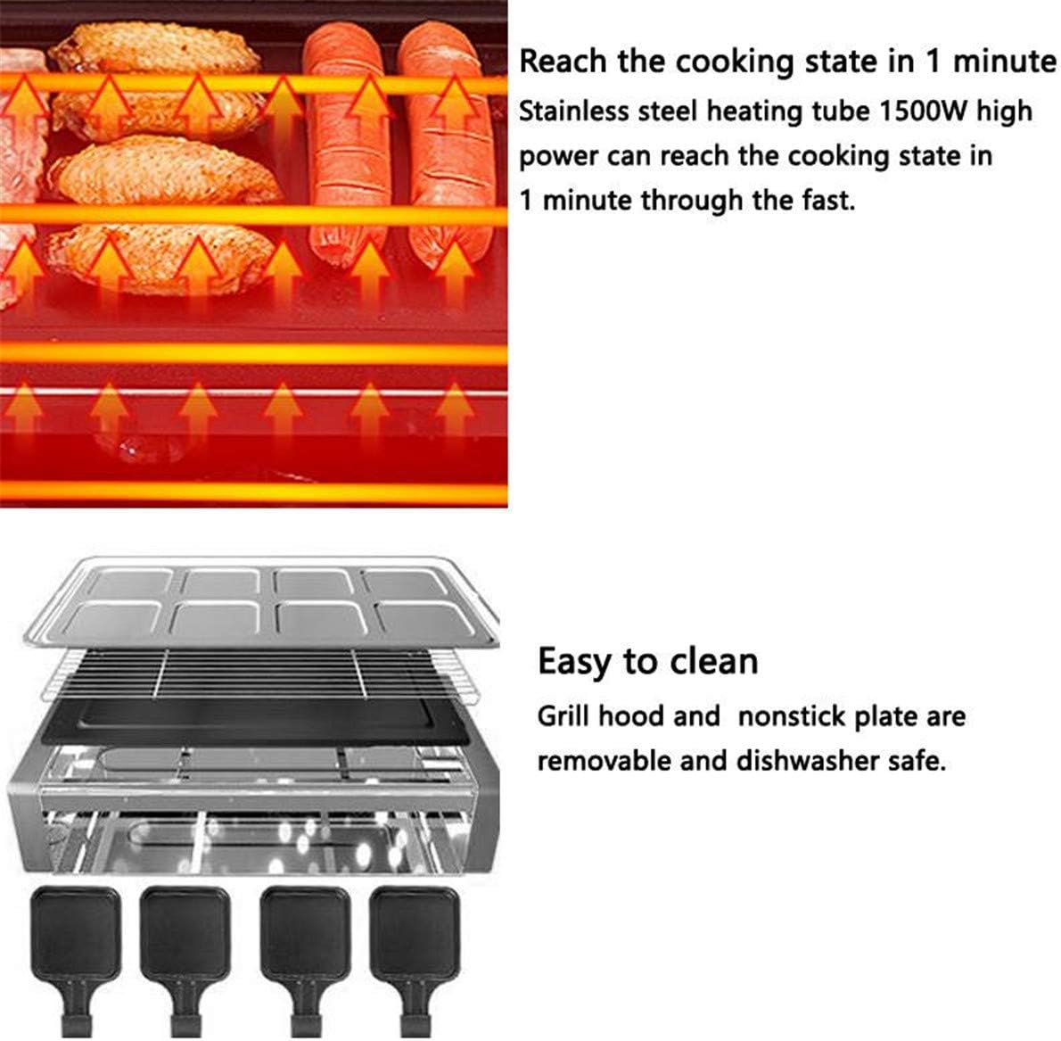 review VGOCA Electric Stainless Grill with Removable Easy-to-Clean Nonstick Plate Extra-Large Drip Tray Smokeless Grill for Outdoor Indoor Garden